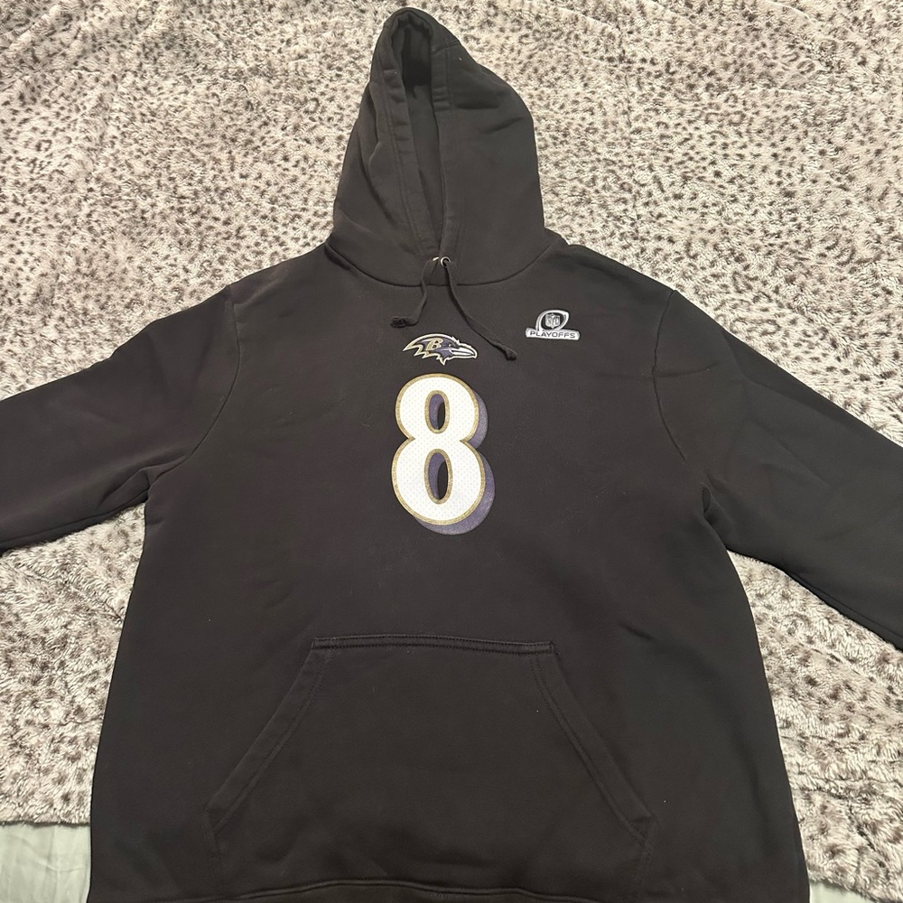 Fanatics Black Hoodie with Number 8 and Team Logo